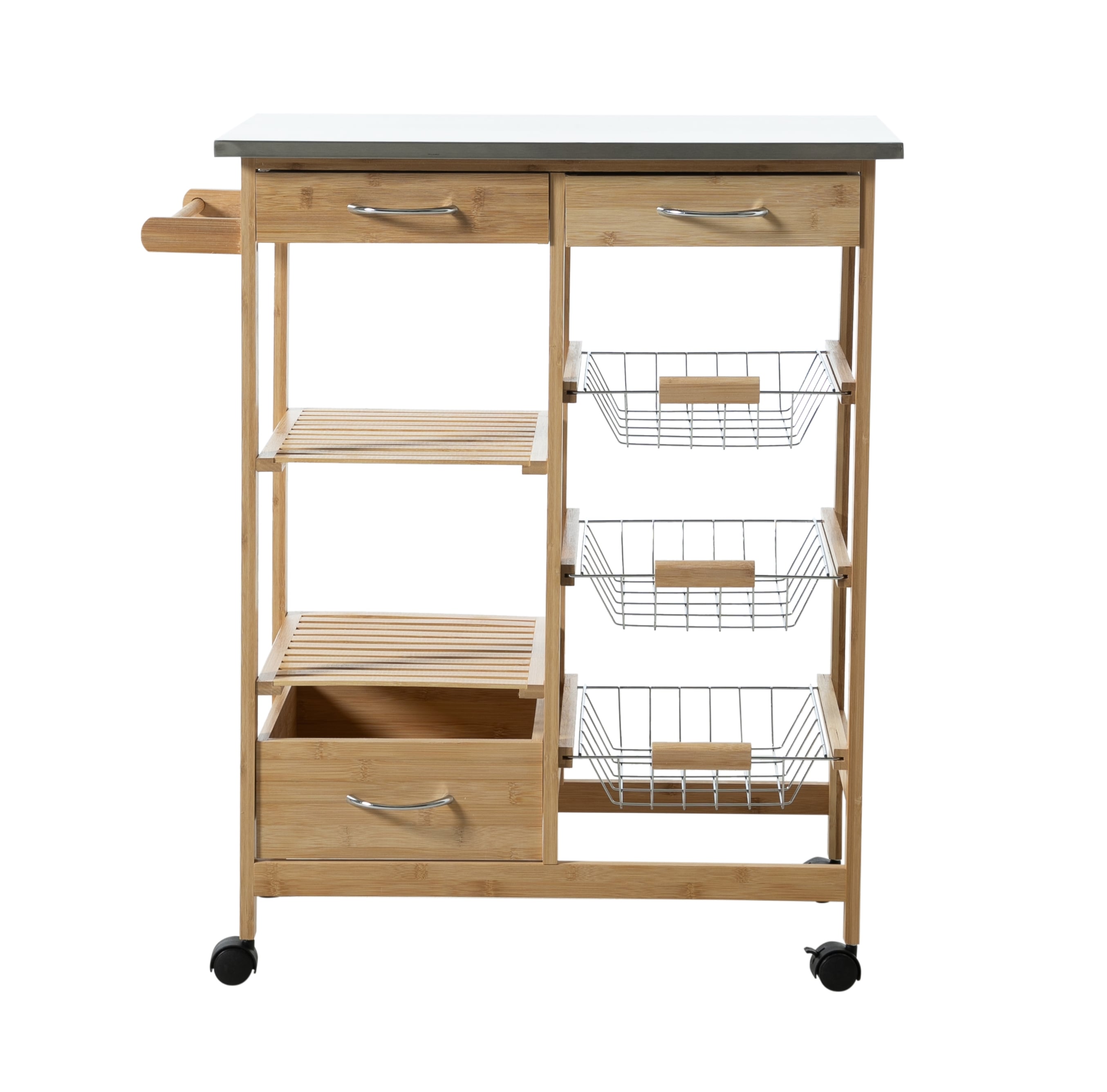 BOHO ÇELİK TEZGAHLI MUTFAK SERVİS ARABASI