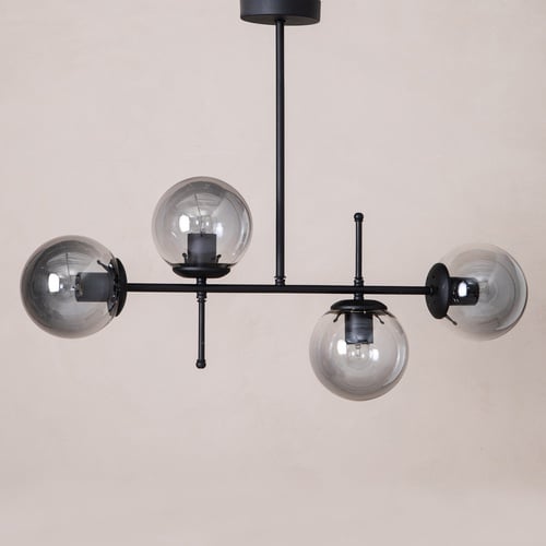  VALDEZ 4'LÜ TAVAN LAMBASI SİYAH