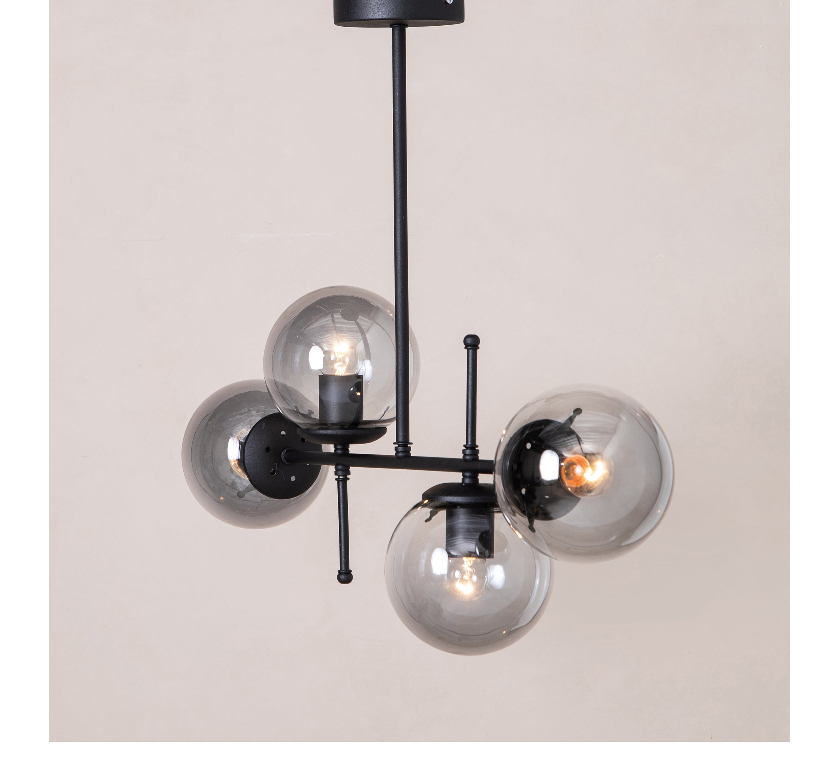 VALDEZ 4'LÜ TAVAN LAMBASI SİYAH