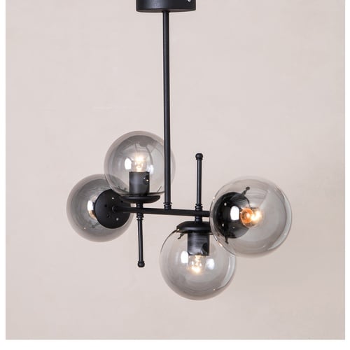 VALDEZ 4'LÜ TAVAN LAMBASI SİYAH