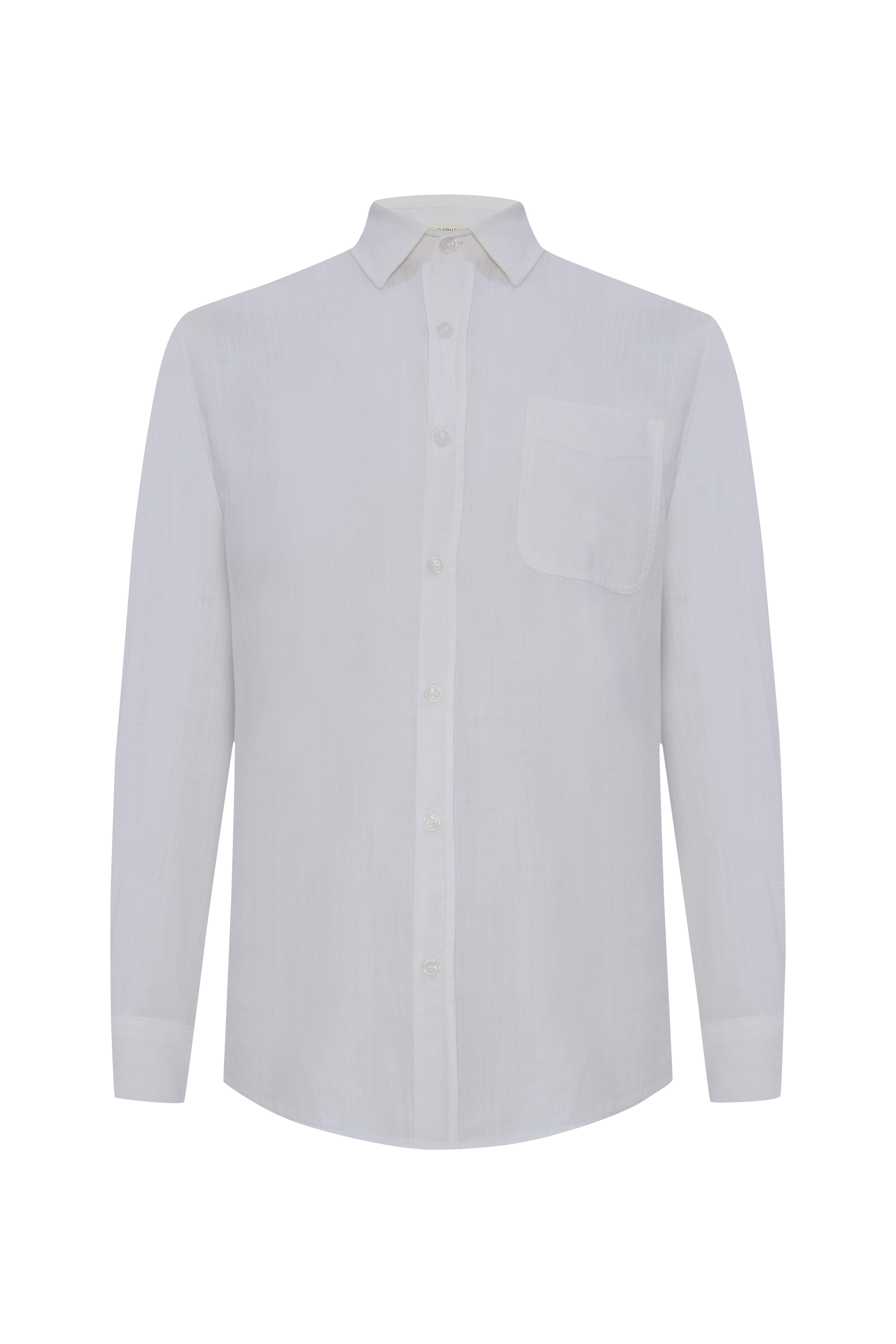 REGULAR FIT DOKULU UZUN KOLLU GÖMLEK