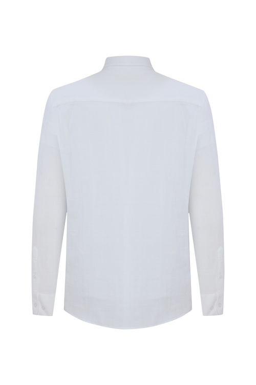  REGULAR FIT EKOSE DESENLİ UZUN KOLLU GÖMLEK