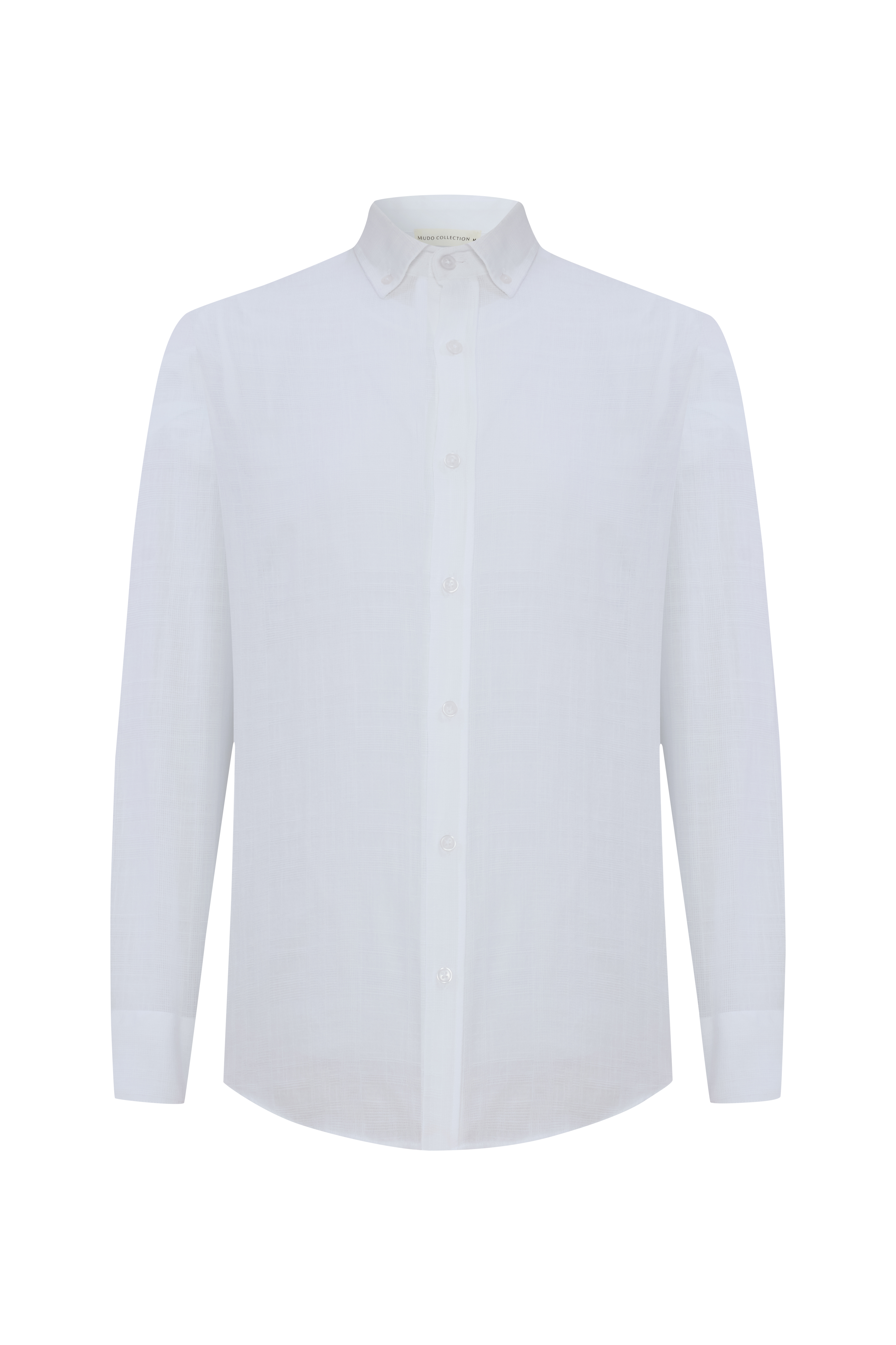 REGULAR FIT EKOSE DESENLİ UZUN KOLLU GÖMLEK