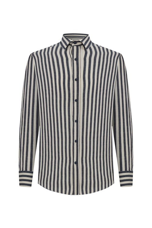  REGULAR FIT ÇİZGİLİ UZUN KOLLU GÖMLEK