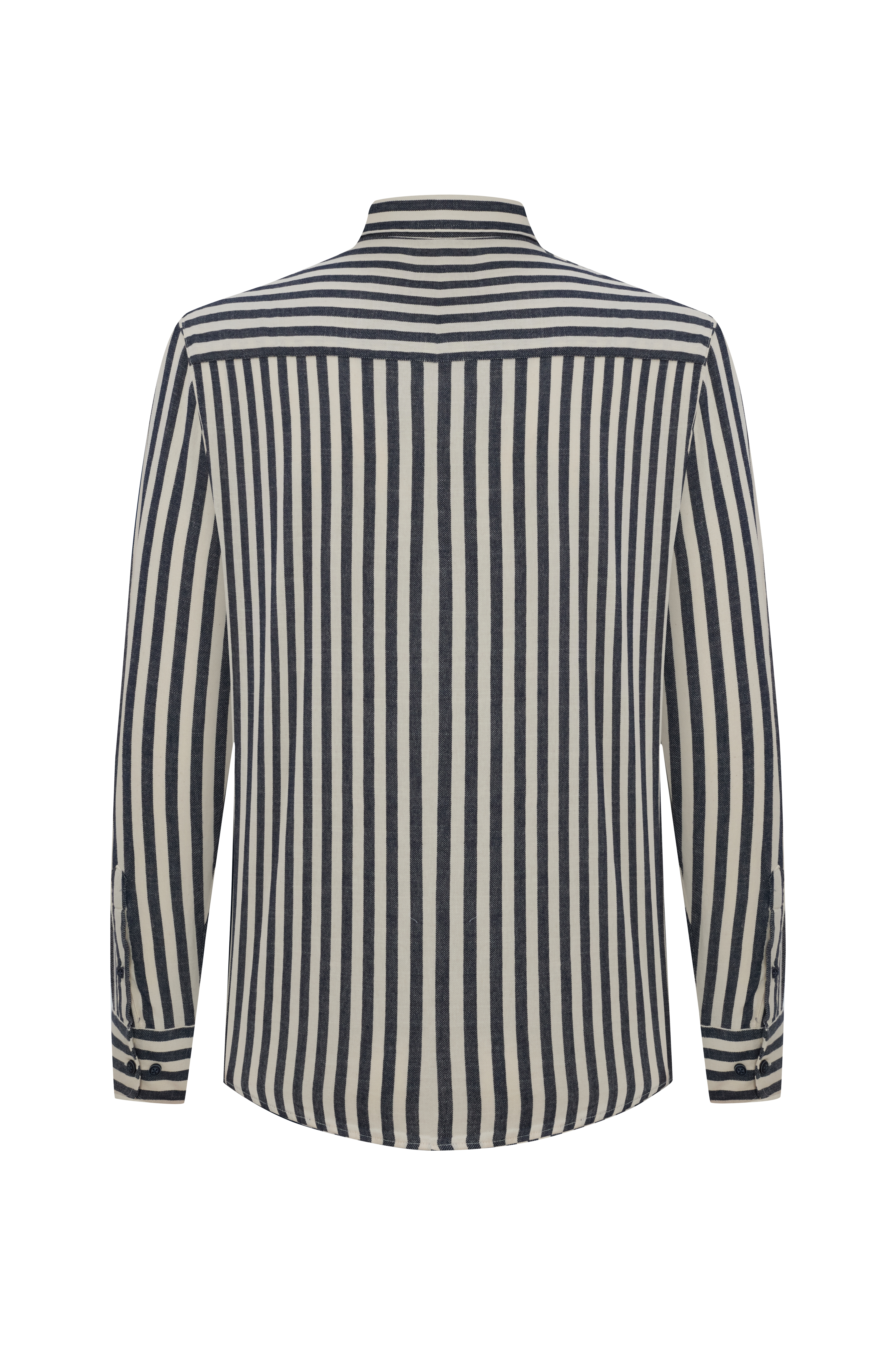 REGULAR FIT ÇİZGİLİ UZUN KOLLU GÖMLEK