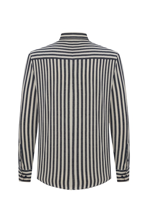  REGULAR FIT ÇİZGİLİ UZUN KOLLU GÖMLEK