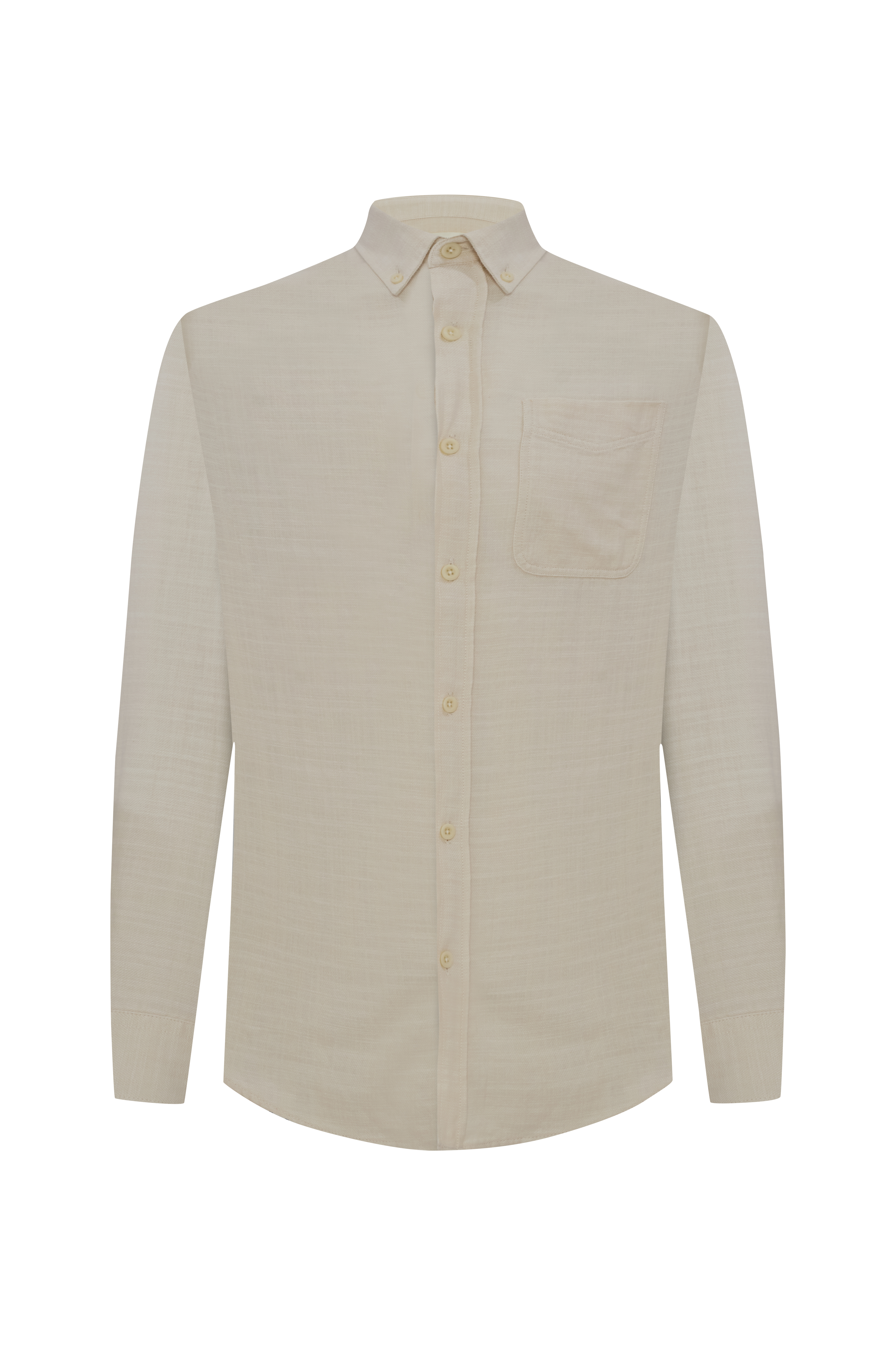 REGULAR FIT DÜĞMELİ YAKA UZUN KOLLU GÖMLEK
