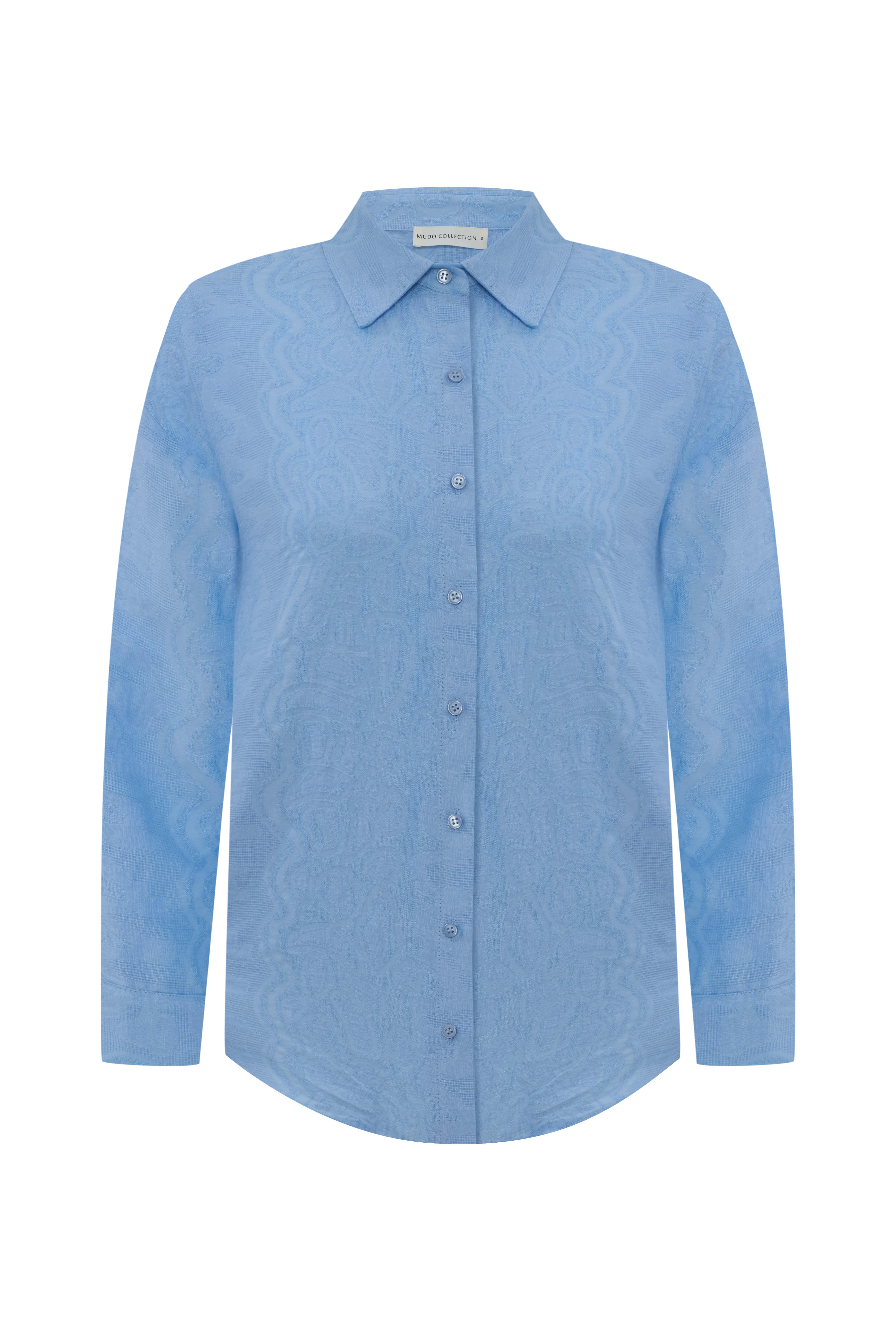 DOKULU UZUN KOLLU GÖMLEK