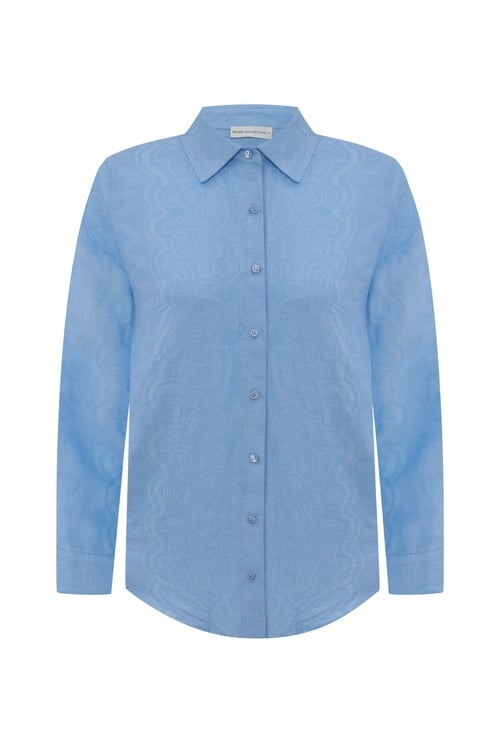  DOKULU UZUN KOLLU GÖMLEK