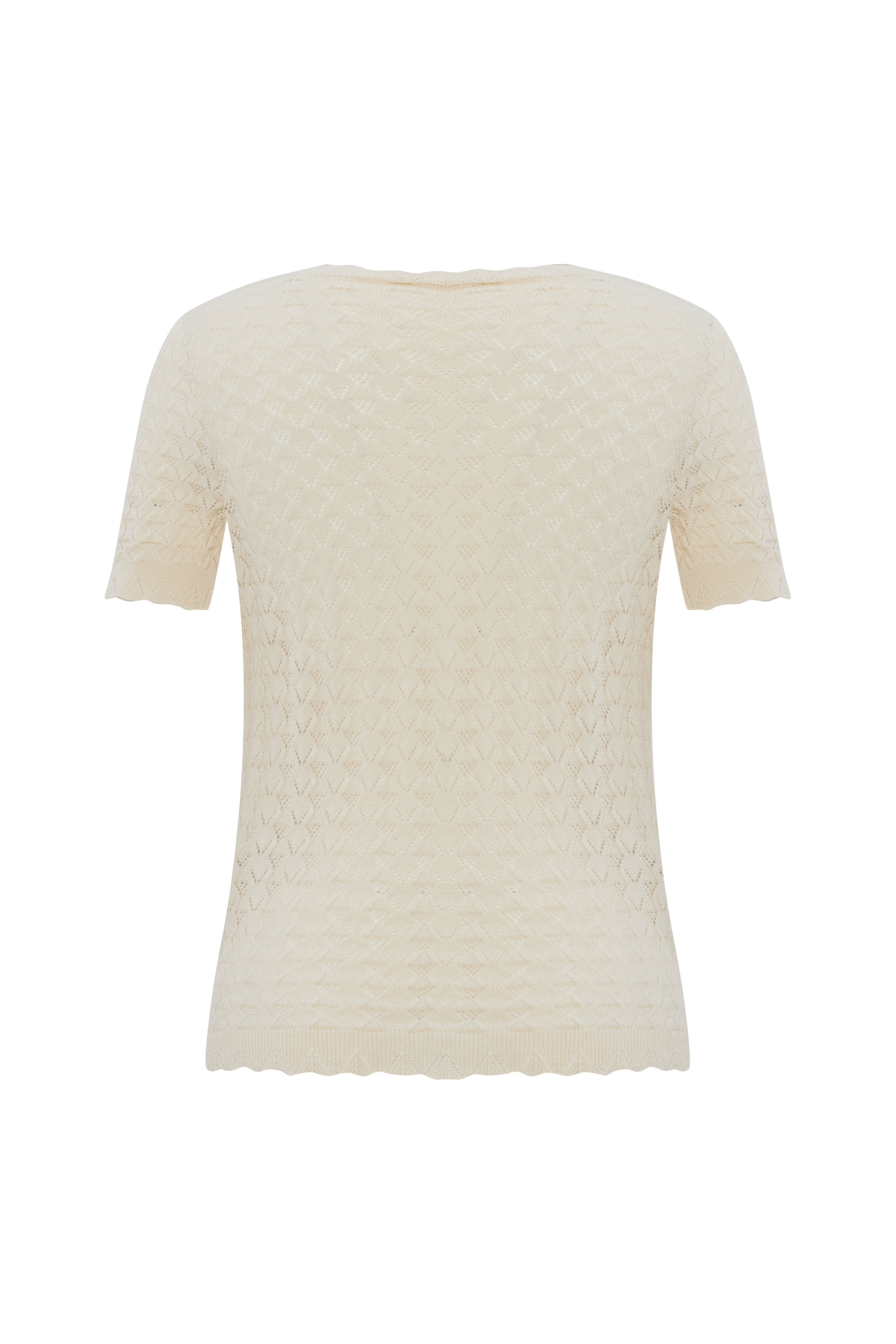 ÖRME DESENLİ KISA KOLLU KAZAK