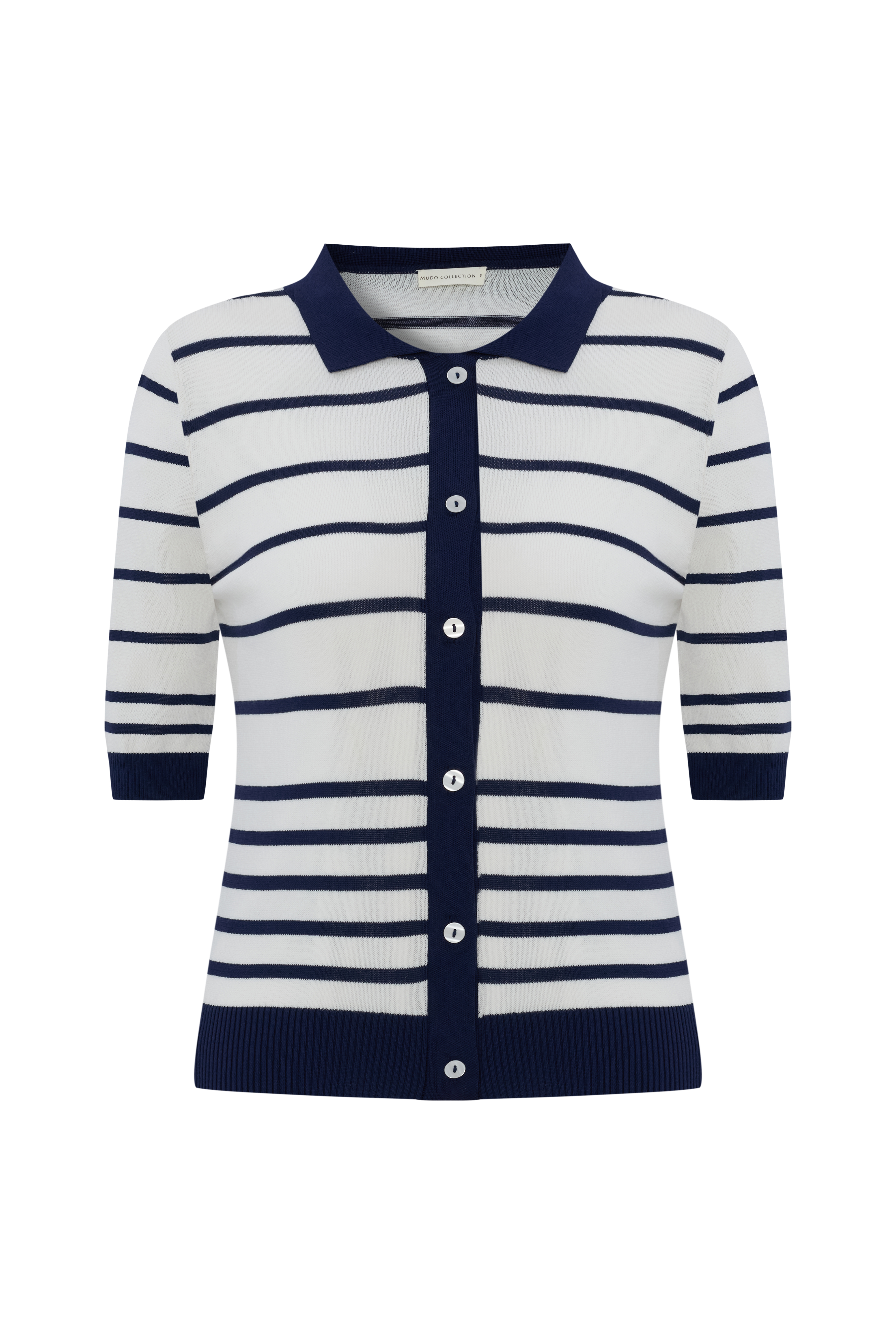 ÇİZGİLİ POLO YAKA KISA KOLLU TRİKO KAZAK