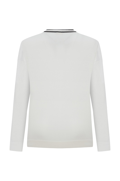  ŞERİT DETAYLI V YAKA HIRKA