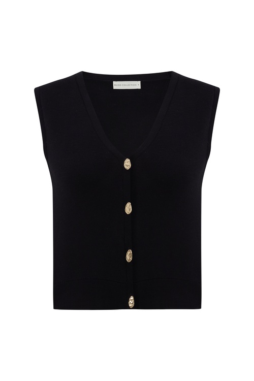  V YAKA DÜĞMELİ TRİKO YELEK