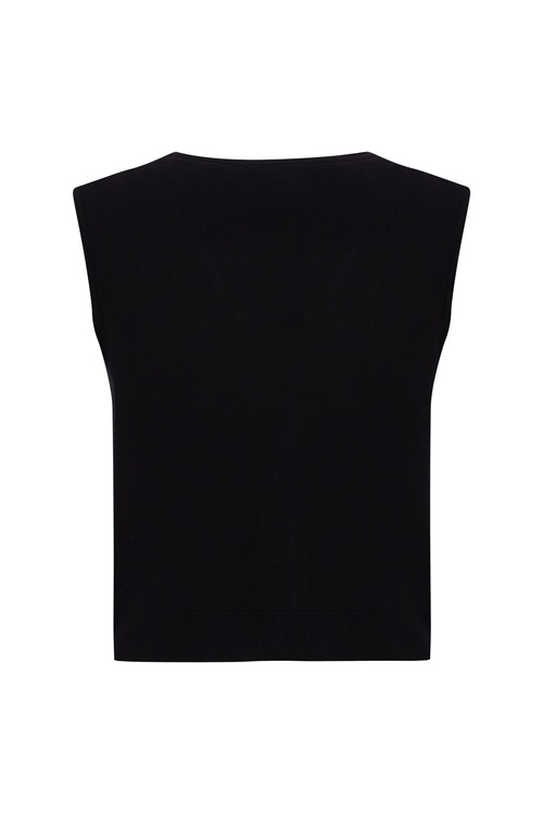  V YAKA DÜĞMELİ TRİKO YELEK