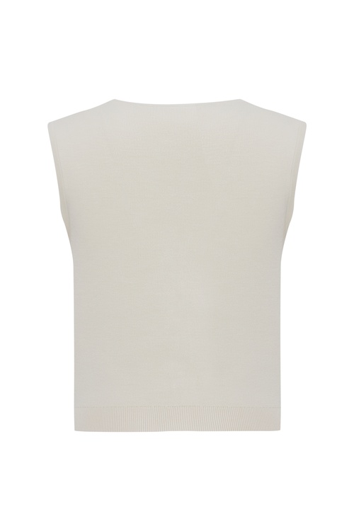  V YAKA DÜĞMELİ TRİKO YELEK