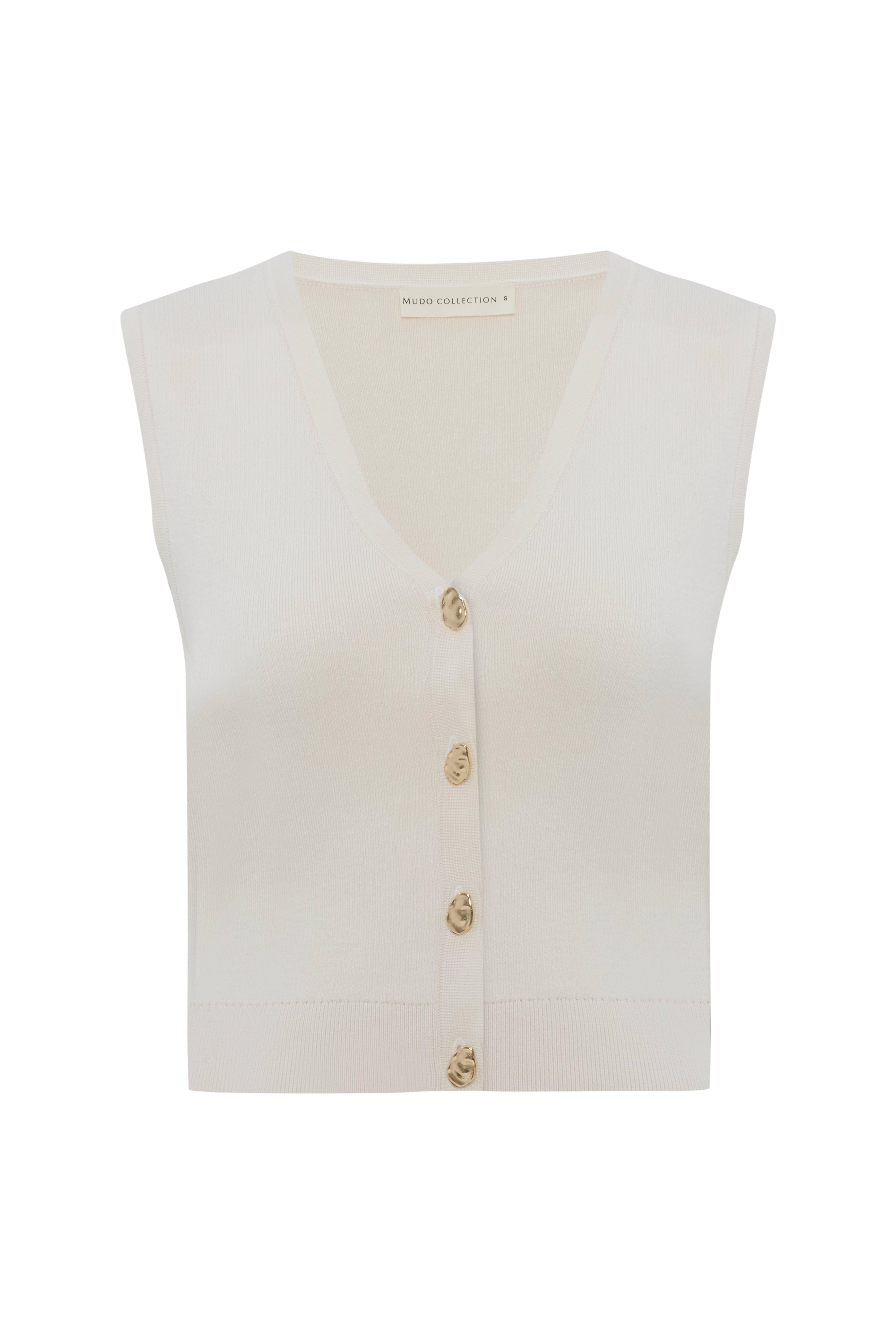 V YAKA DÜĞMELİ TRİKO YELEK