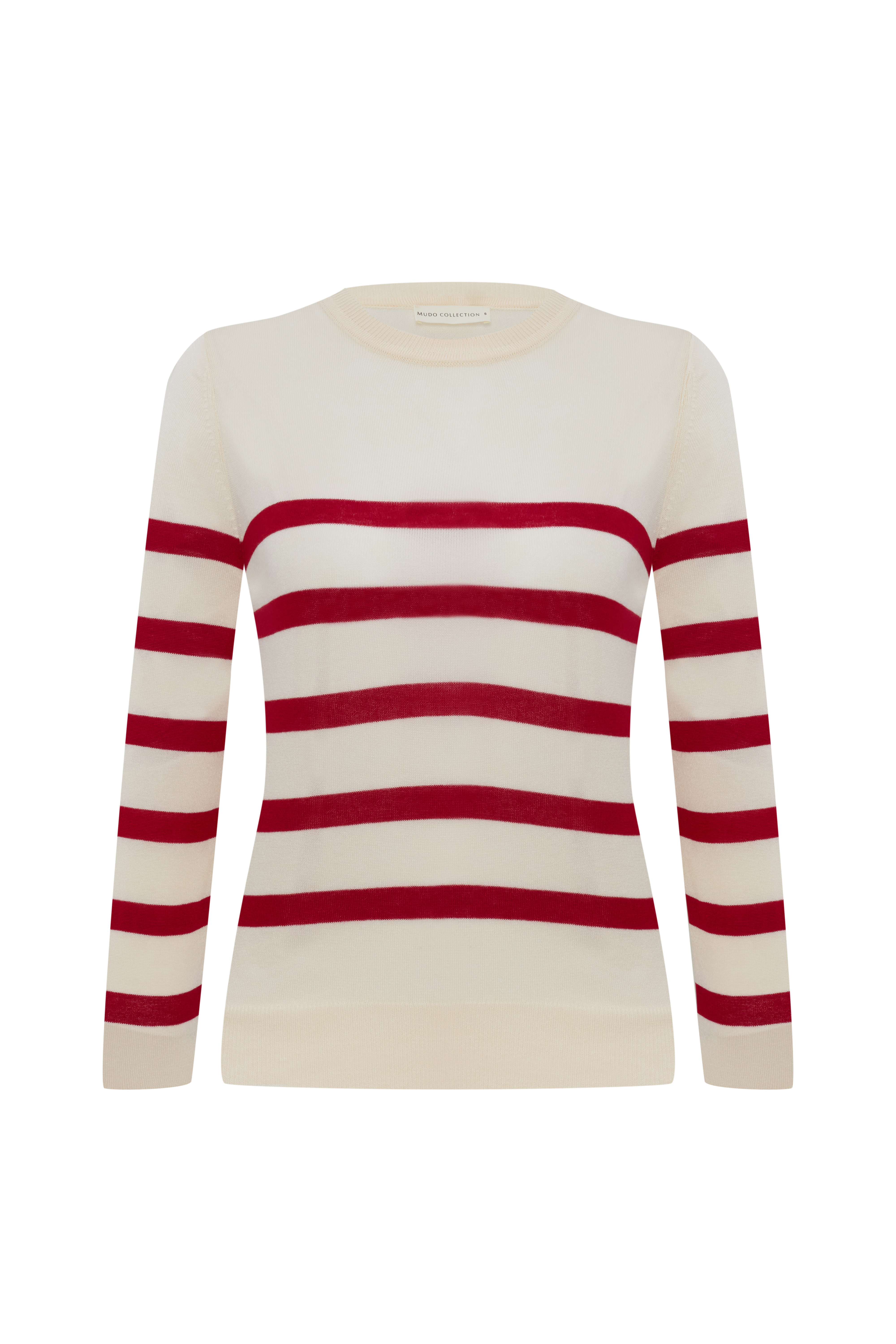 ÇİZGİLİ BİSİKLET YAKA TRİKO KAZAK