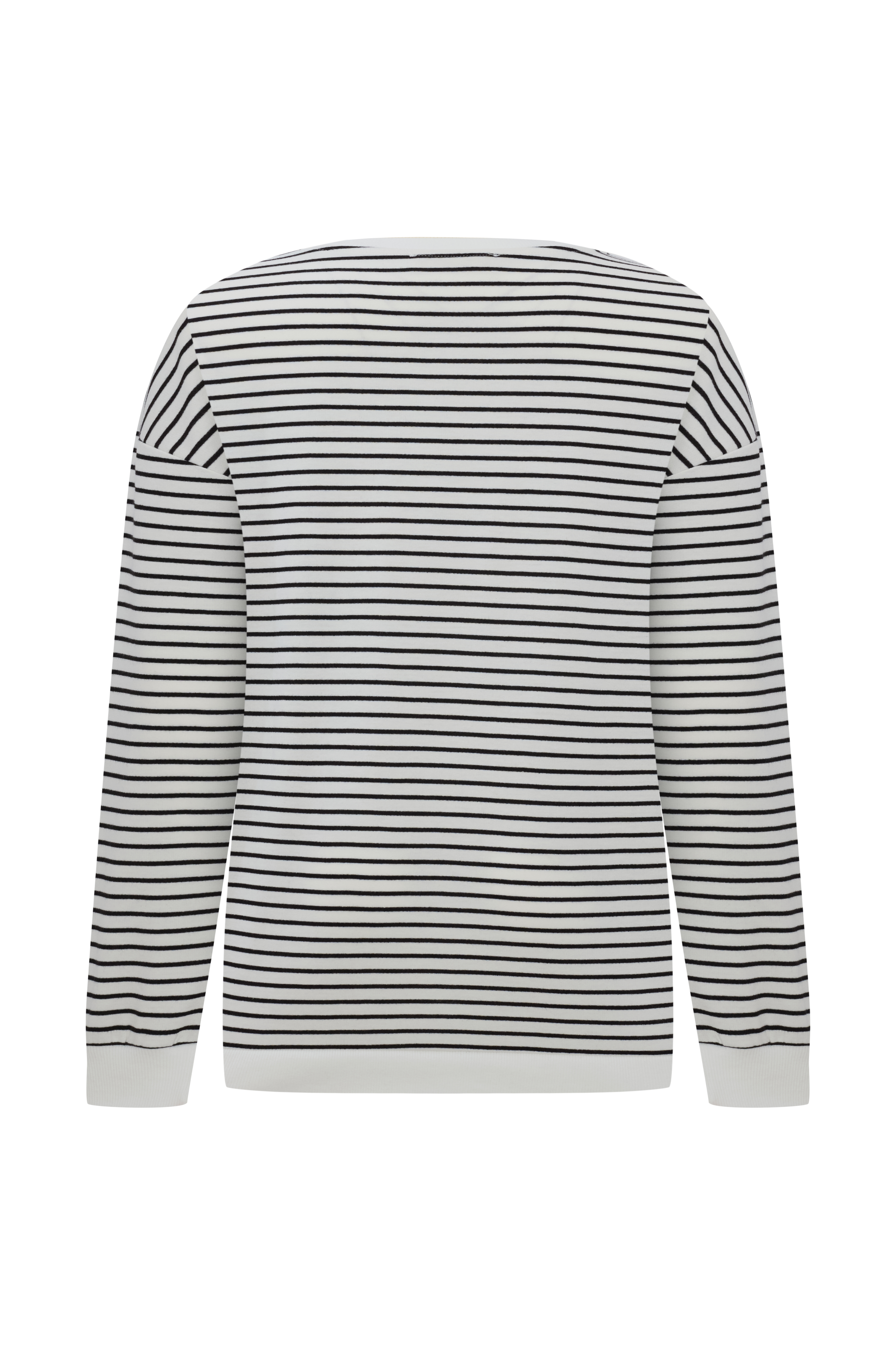 ÇİZGİLİ BİSİKLET YAKA LOOSE FIT SWEATSHIRT