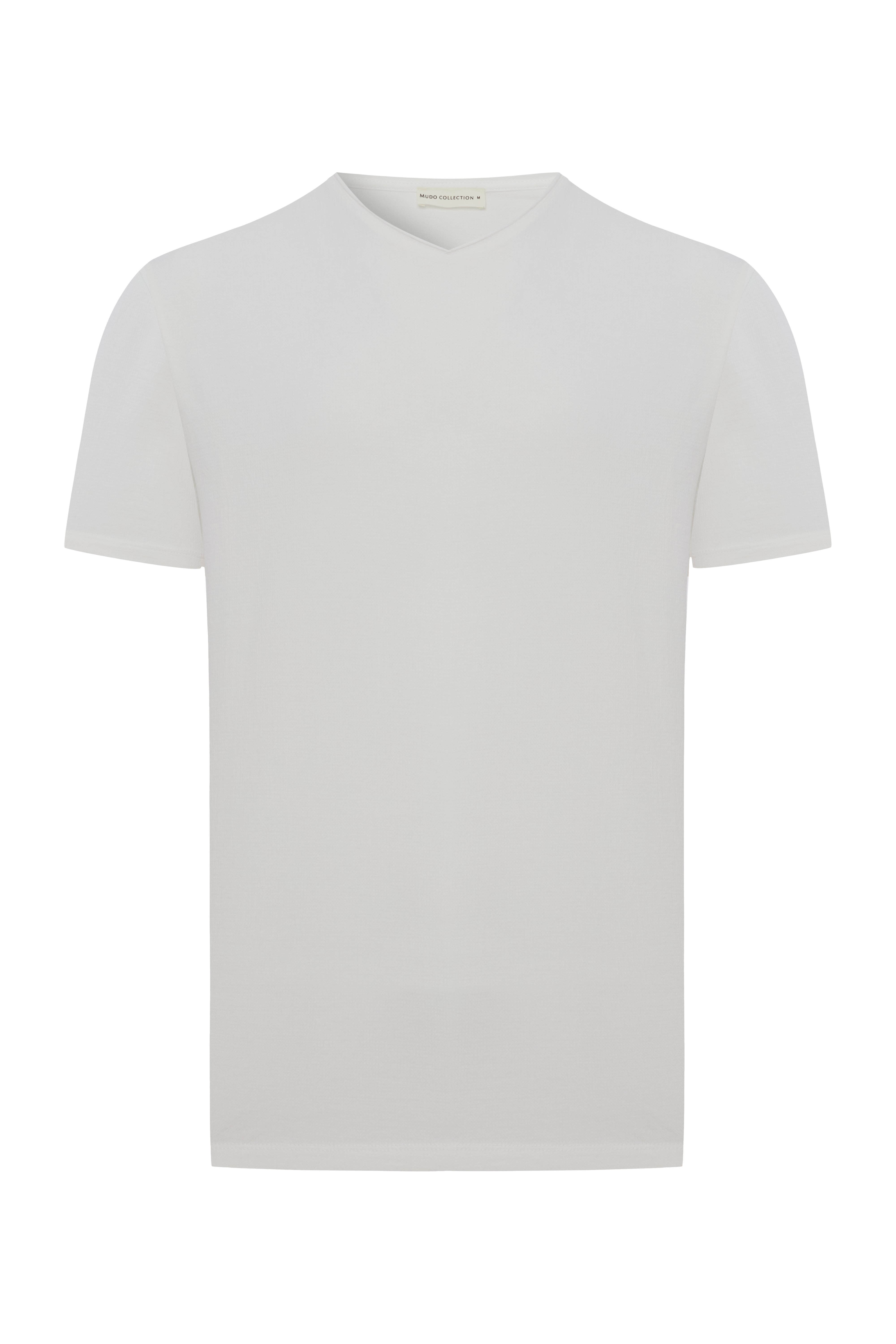 V YAKA KISA KOLLU T-SHIRT