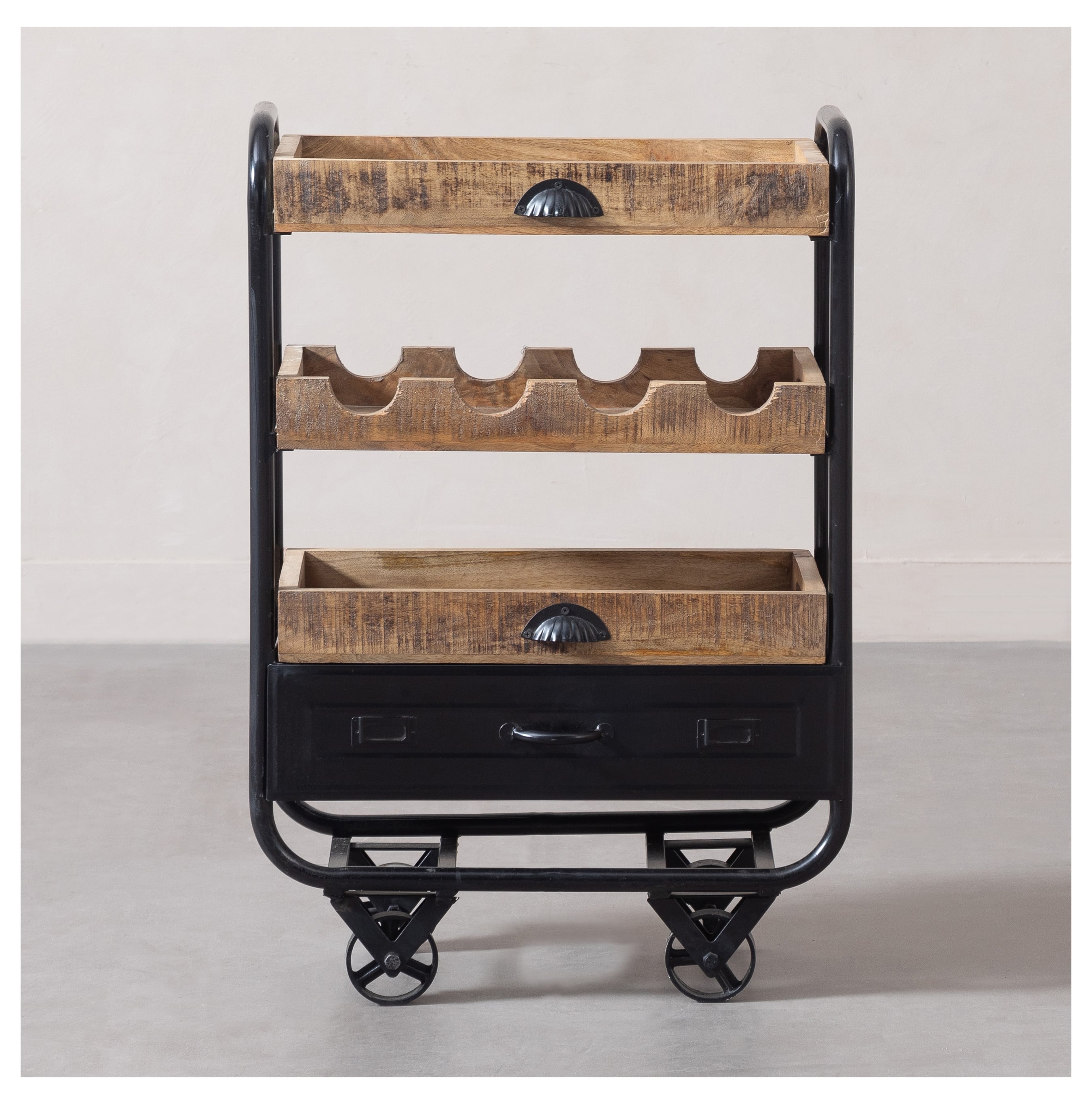 PATRICK MASİF AHŞAP SERVİS ARABASI