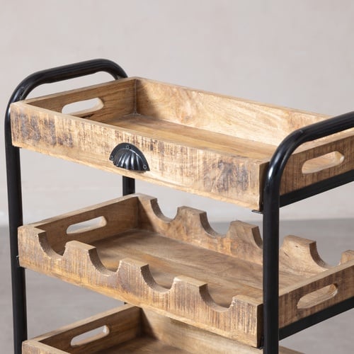  PATRICK MASİF AHŞAP SERVİS ARABASI