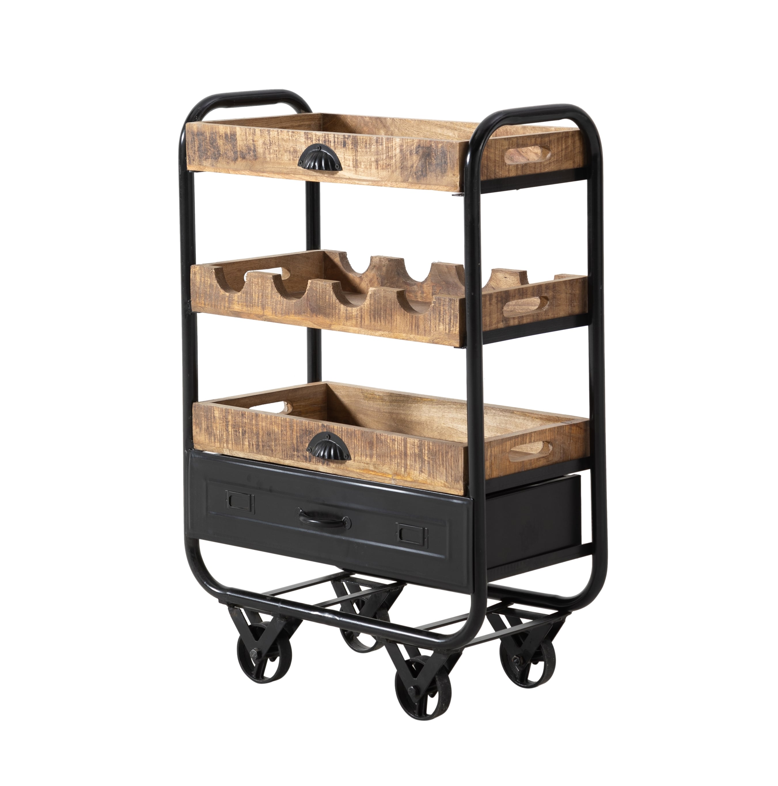 PATRICK MASİF AHŞAP SERVİS ARABASI