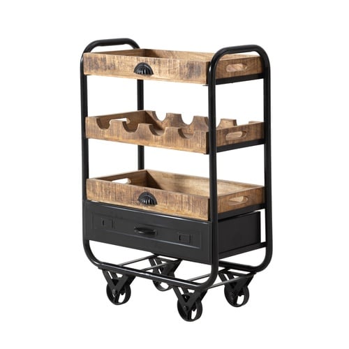  PATRICK MASİF AHŞAP SERVİS ARABASI