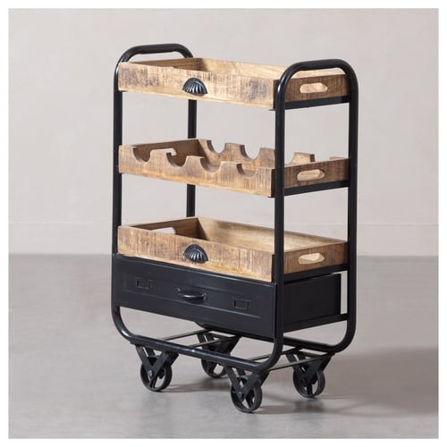  PATRICK MASİF AHŞAP SERVİS ARABASI