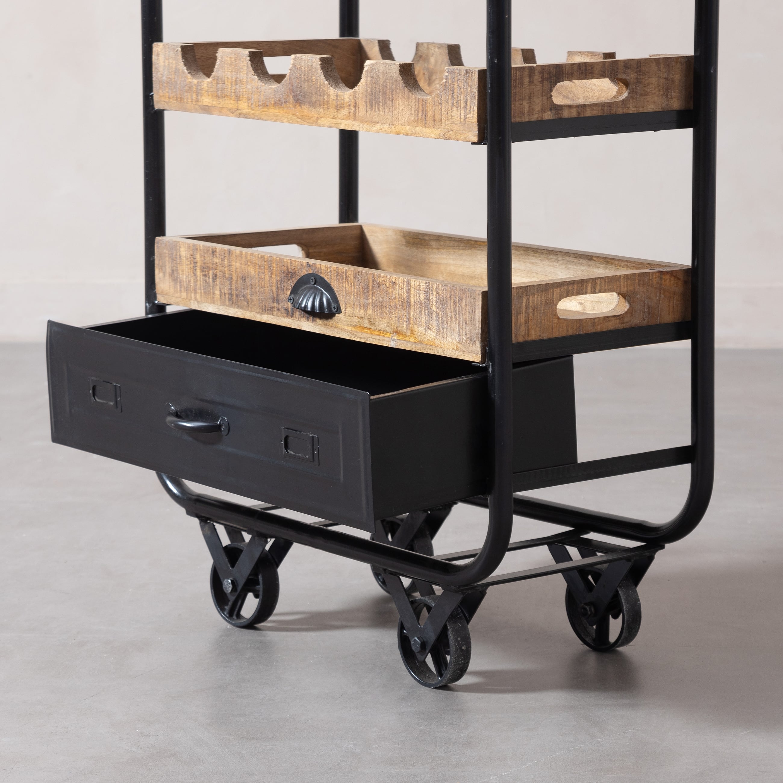 PATRICK MASİF AHŞAP SERVİS ARABASI