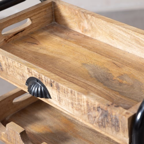  PATRICK MASİF AHŞAP SERVİS ARABASI