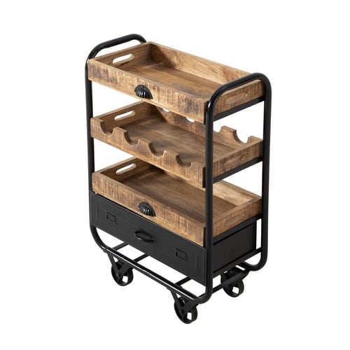  PATRICK MASİF AHŞAP SERVİS ARABASI