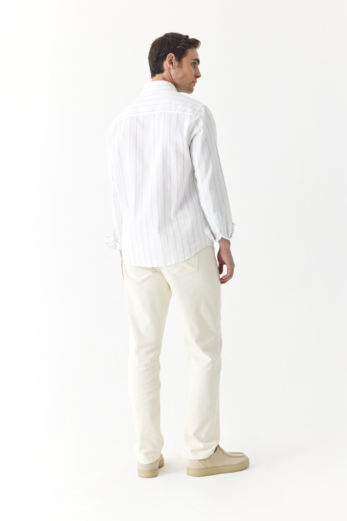  REGULAR FIT ÇİZGİLİ UZUN KOLLU GÖMLEK