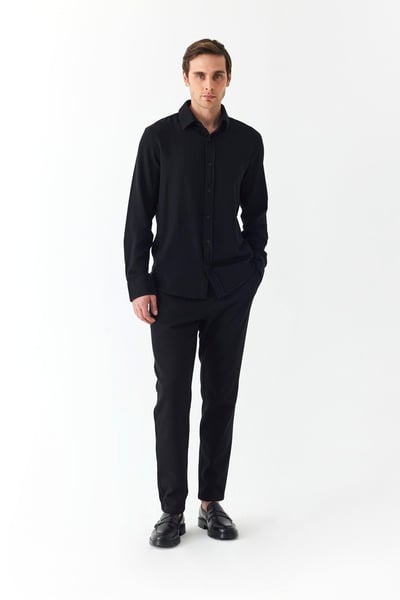 Mudo Straight Fit Beli Lastikli Pantolon