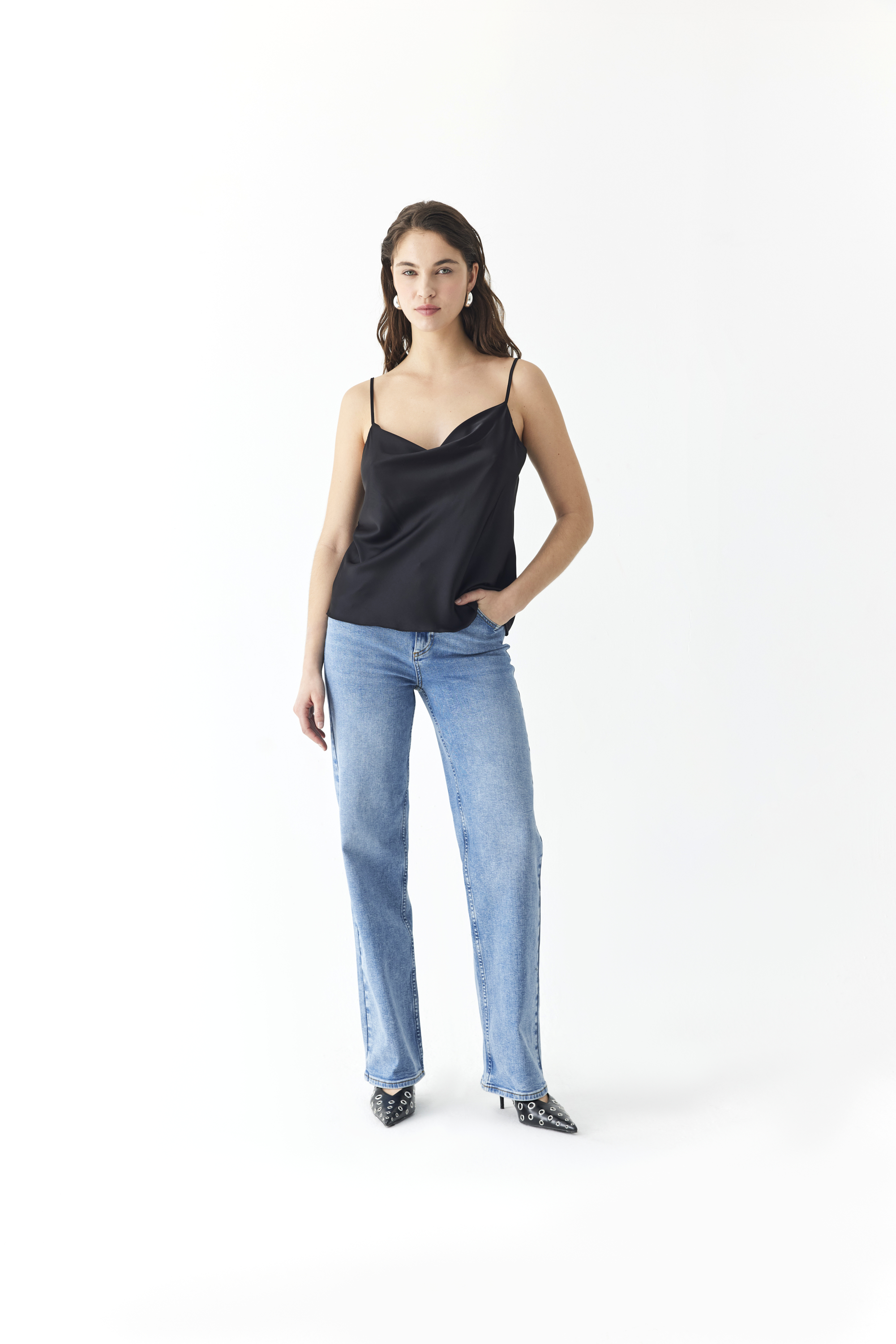 WIDE LEG ESKİTMELİ JEAN PANTOLON