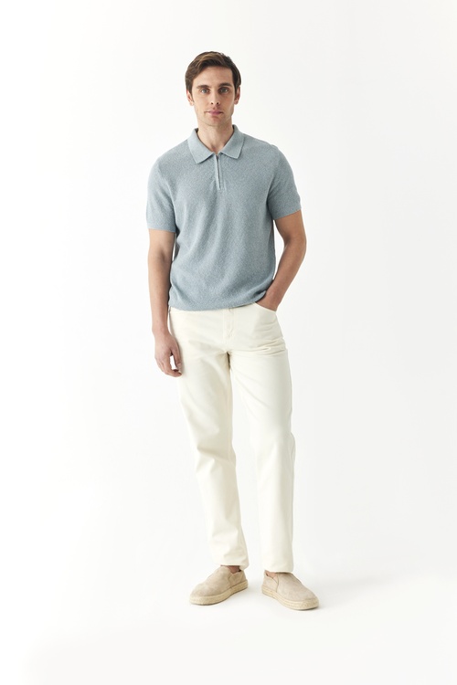  FERMUARLI POLO YAKA KISA KOLLU KAZAK