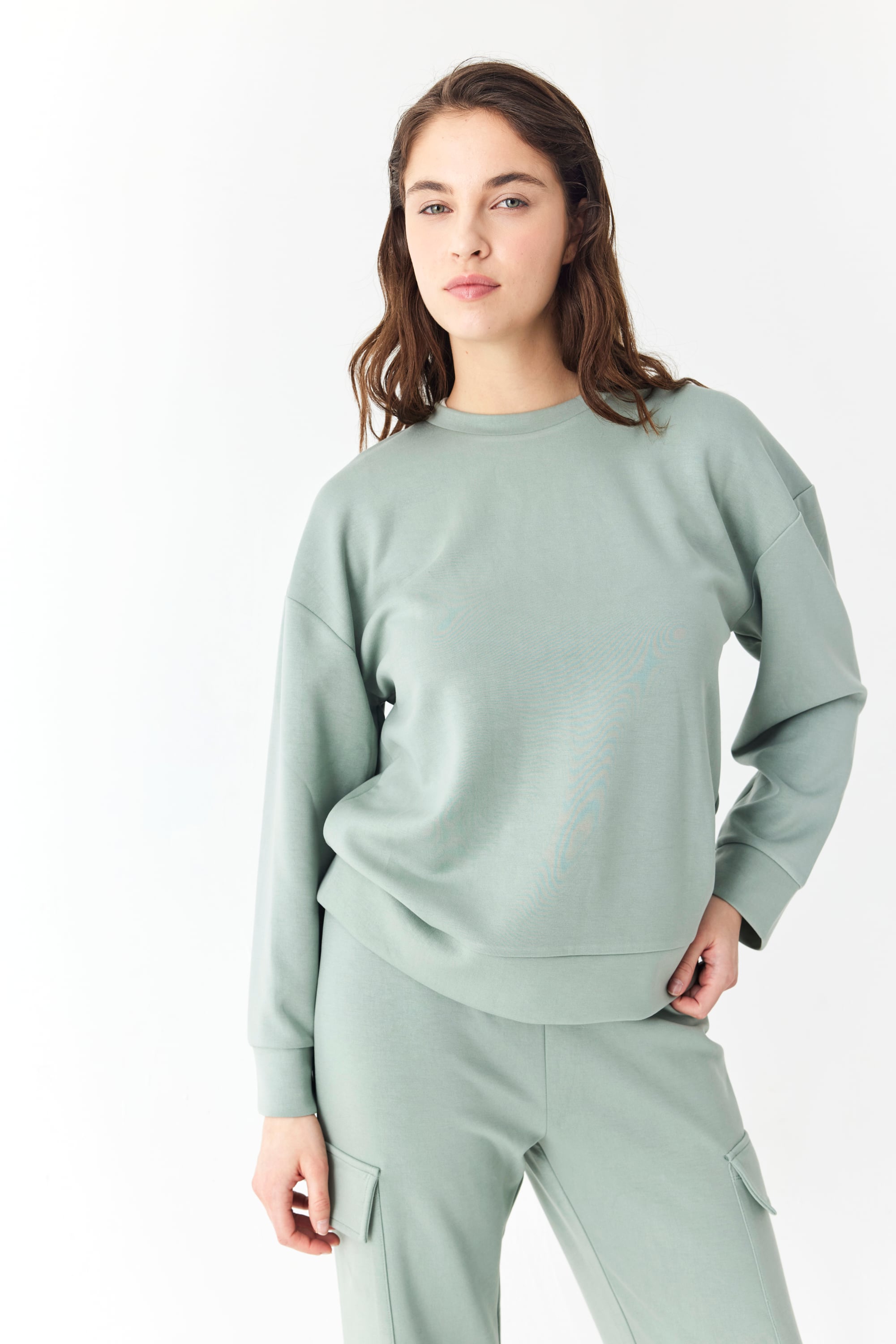 BİSİKLET YAKA MODAL SWEATSHIRT