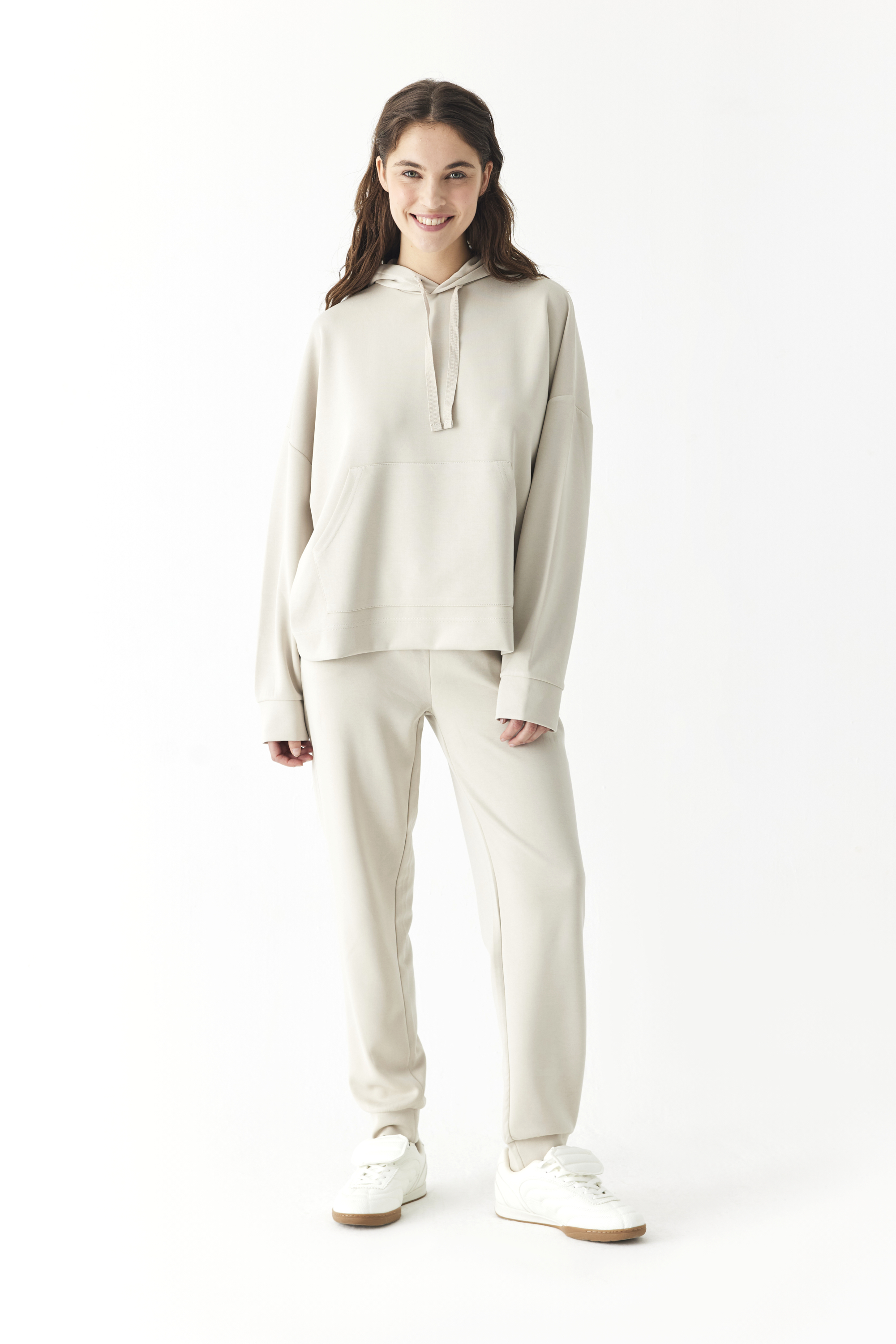 KAPÜŞONLU KARGO CEPLİ MODAL SWEATSHIRT