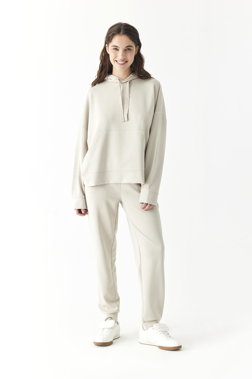  KAPÜŞONLU KARGO CEPLİ MODAL SWEATSHIRT