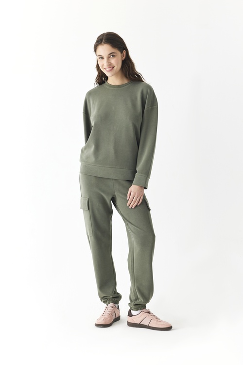  BİSİKLET YAKA MODAL SWEATSHIRT