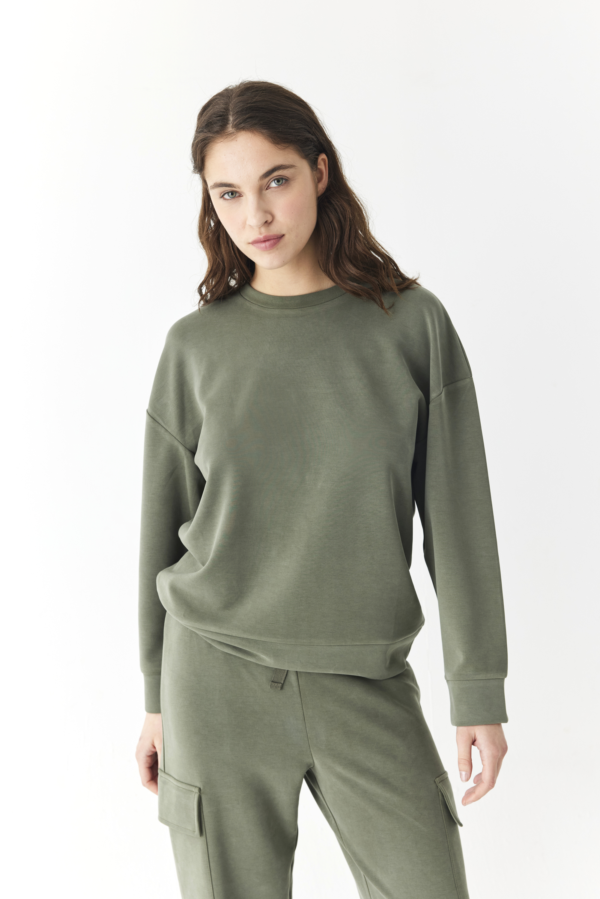 BİSİKLET YAKA MODAL SWEATSHIRT