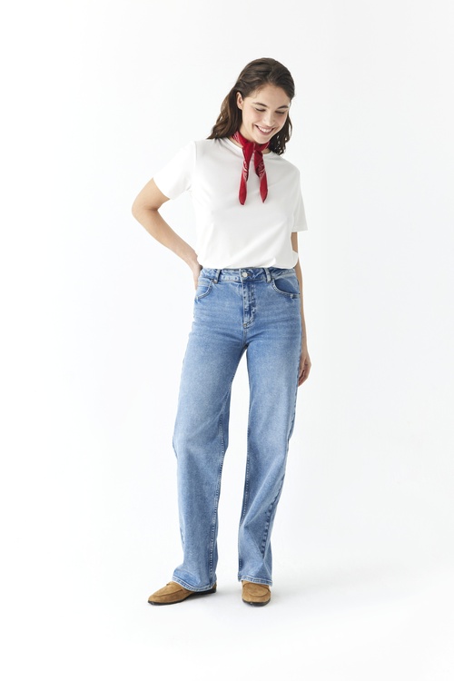  MODAL KARIŞIMLI BİSİKLET YAKA KISA KOLLU T-SHIRT