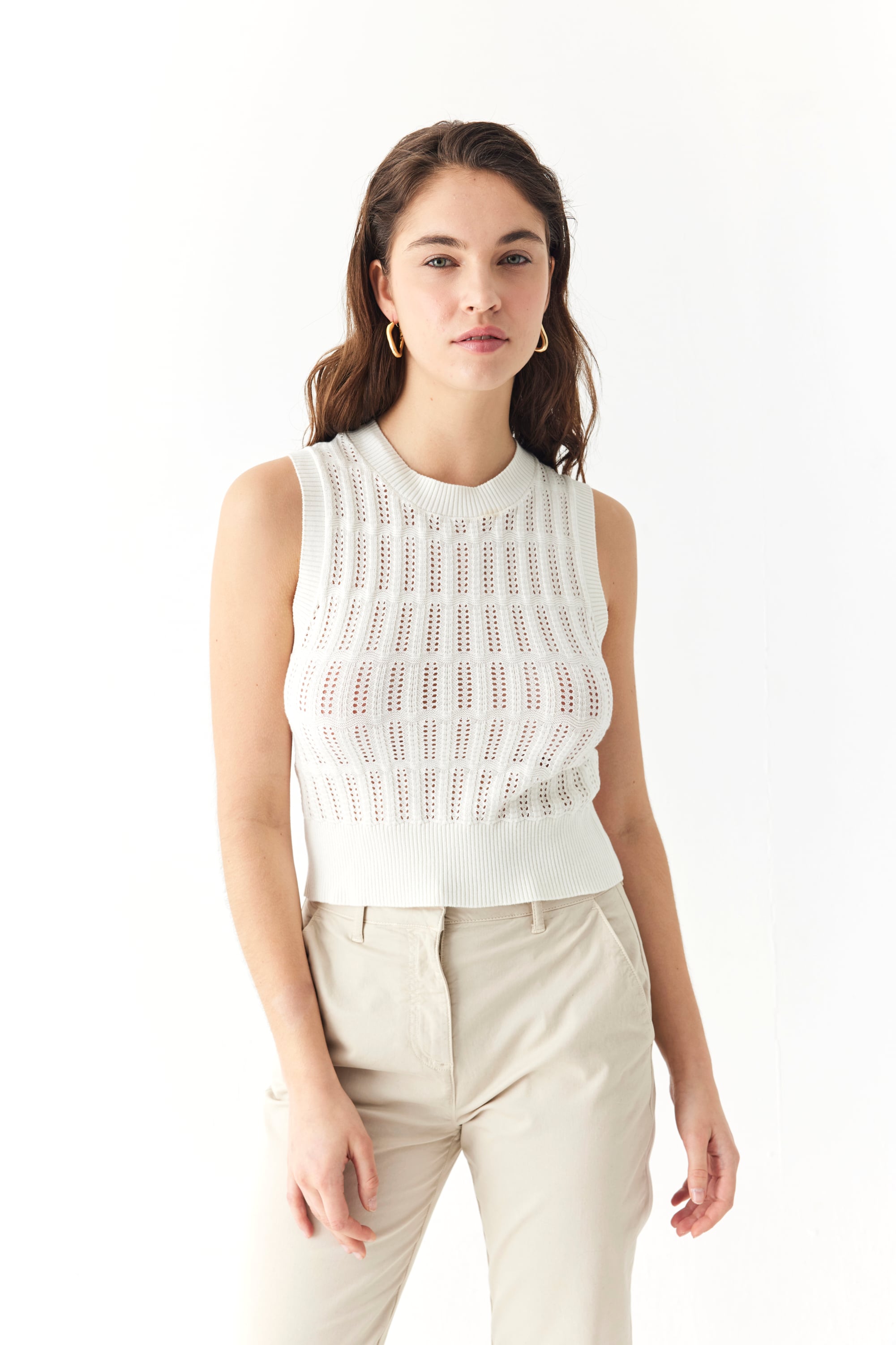 BİSİKLET YAKA KOLSUZ SÜVETER