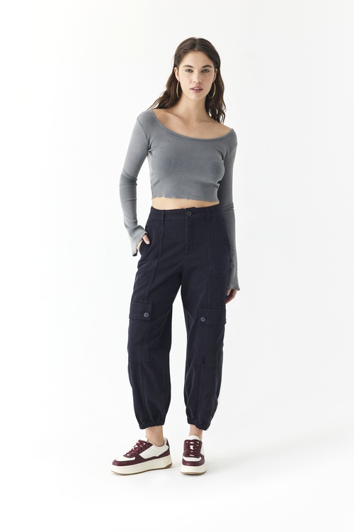  FERMUAR DETAYLI KARGO PANTOLON