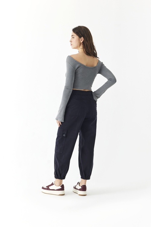  FERMUAR DETAYLI KARGO PANTOLON