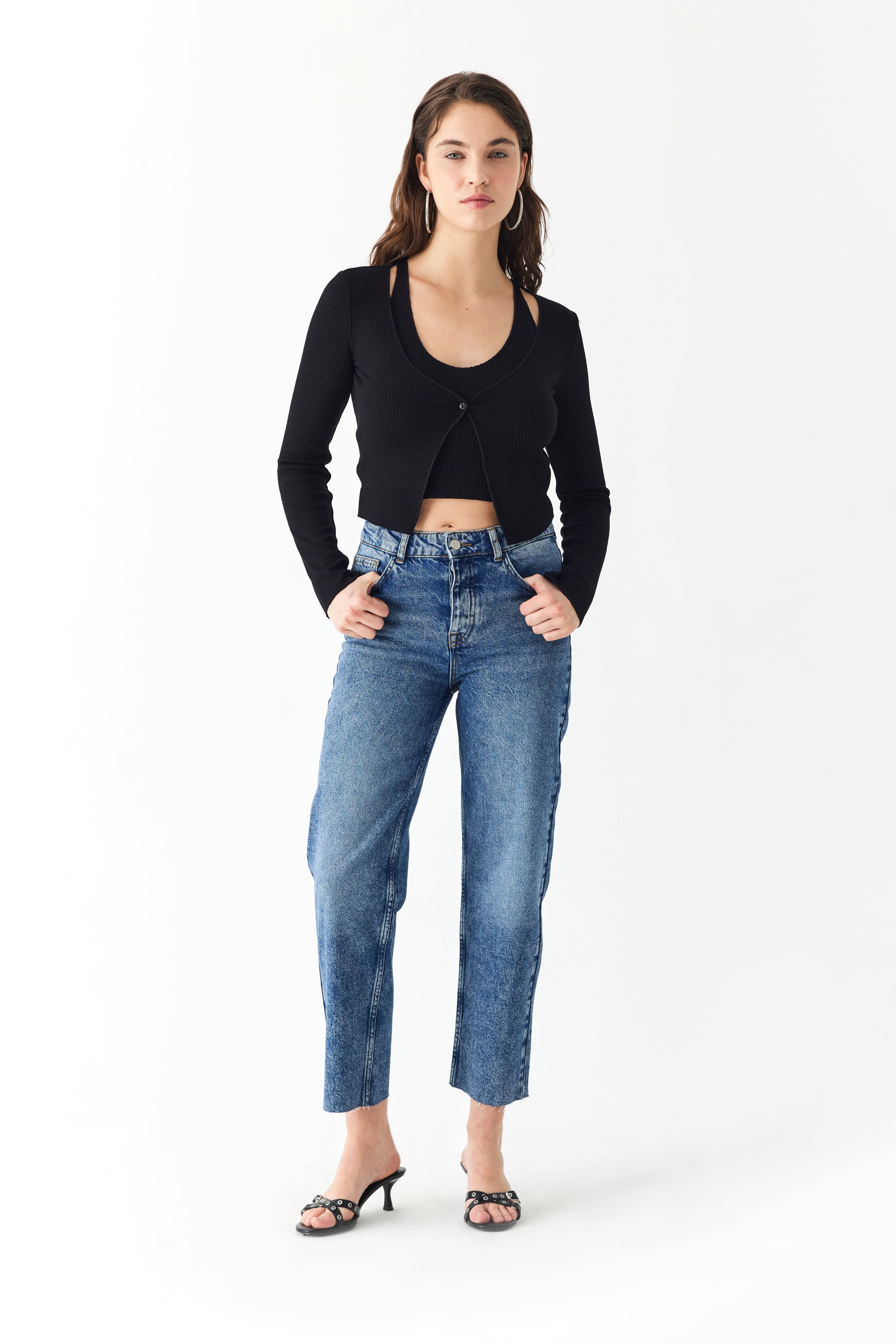CROPPED FLARE JEAN PANTOLON