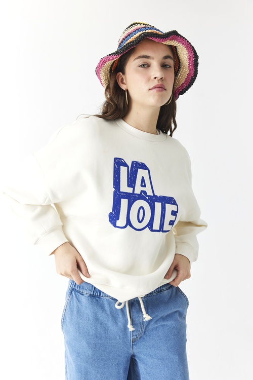  BASKILI BİSİKLET YAKA SWEATSHIRT