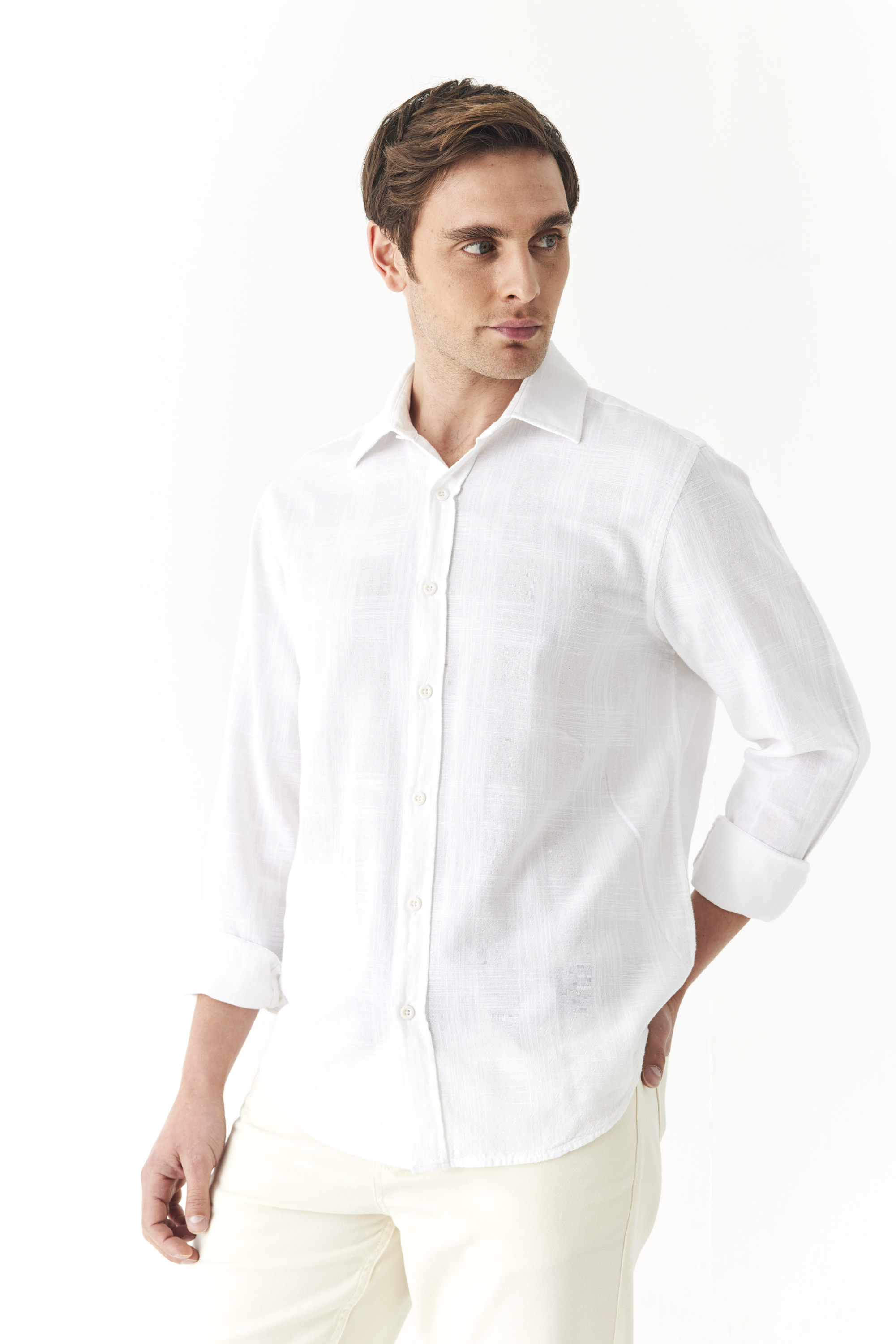 EKOSELİ REGULAR FIT UZUN KOLLU GÖMLEK