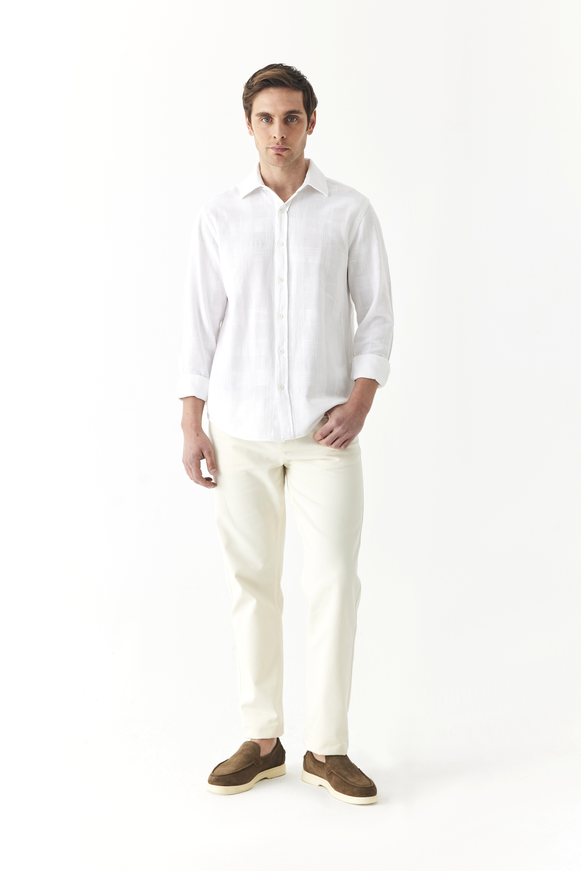 EKOSELİ REGULAR FIT UZUN KOLLU GÖMLEK