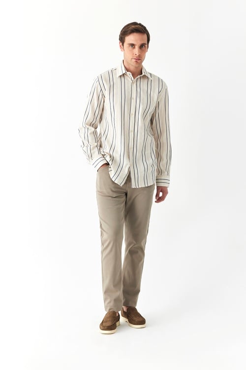 SLIM STRAIGHT FIT PANTOLON