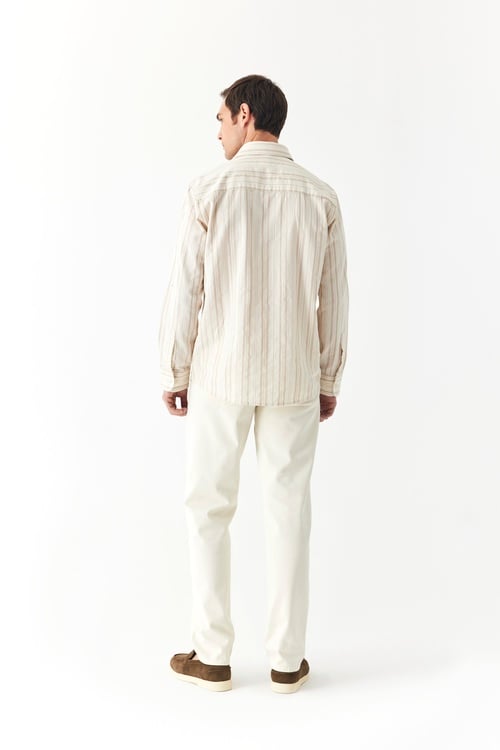  REGULAR FIT ÇİZGİLİ UZUN KOLLU GÖMLEK